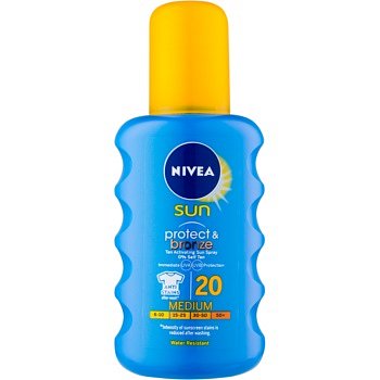 Nivea Sun Protect & Bronze intenzivní sprej na opalování SPF 20  200 ml