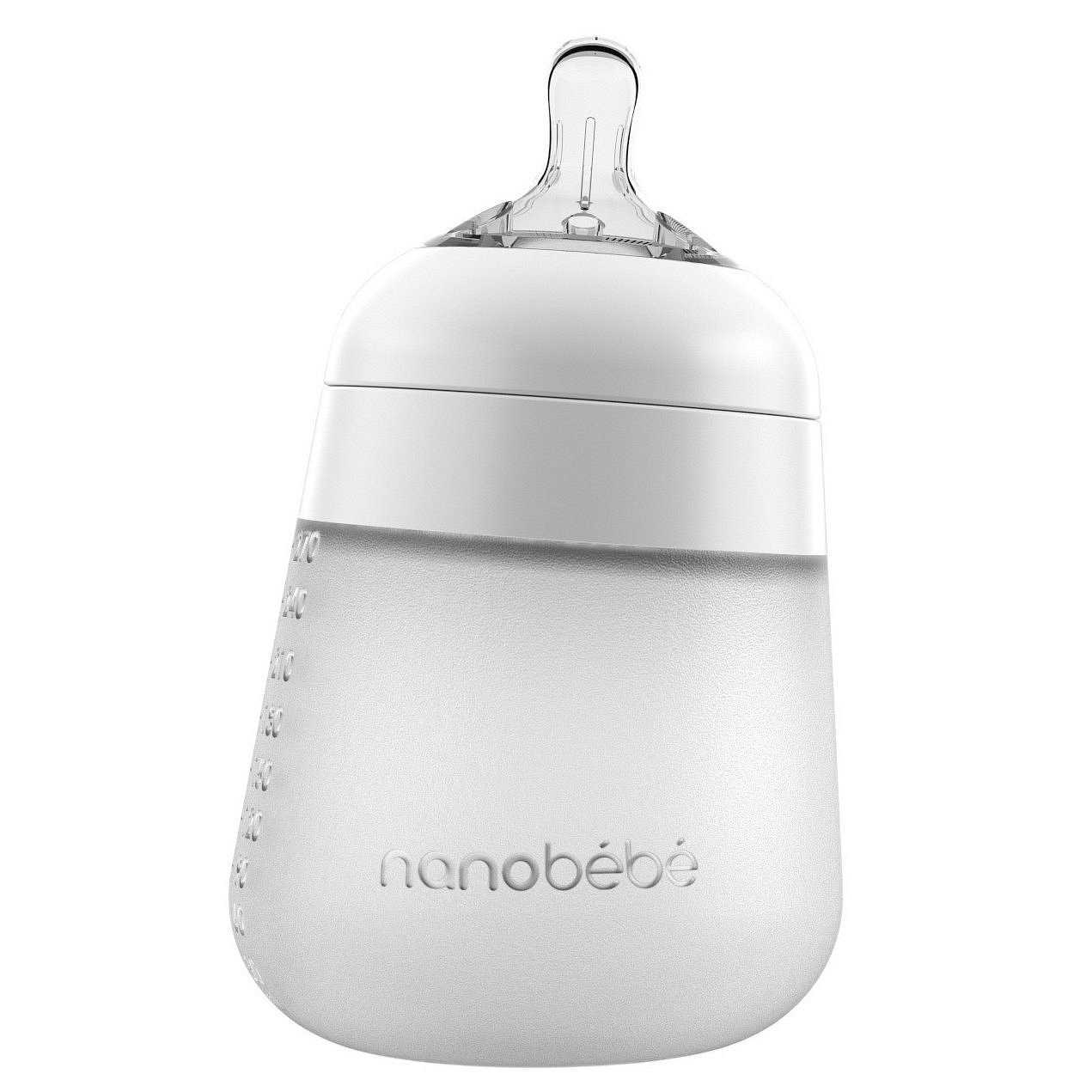 Nanobébé silikonová dětská Flexy - bílá 270ml