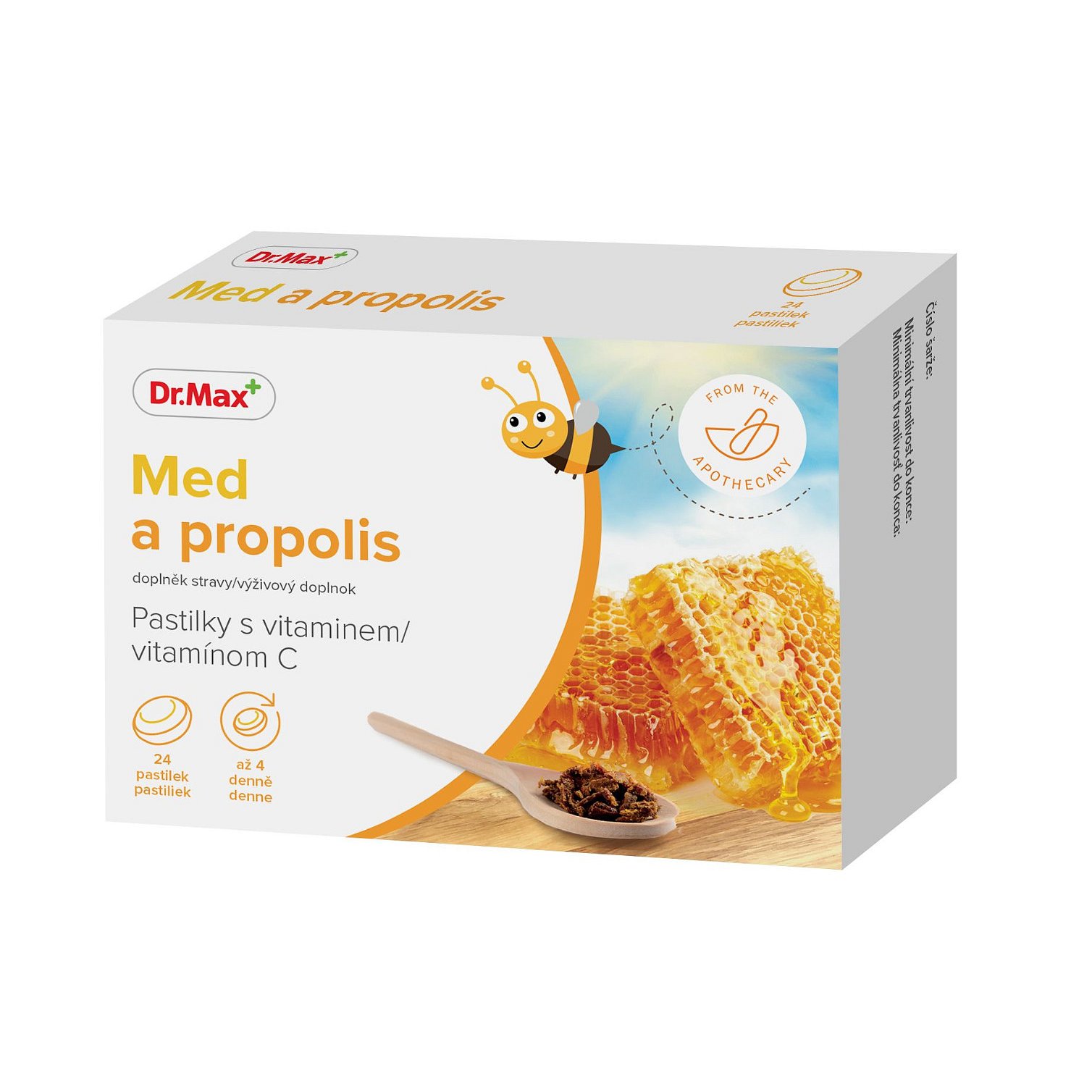 Dr.Max Pastilky Med a propolis 24 pastilek