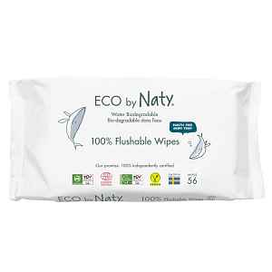 ECO BY NATY Ubrousky vlhčené bez vůně splachovatelné 56 ks