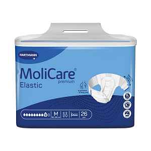 KALHOTKY ABSORPČNÍ MOLICARE PREMIUM ELASTIC MEDIUM BOKY 80-120CM,3184ML,26KS