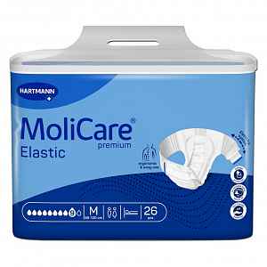 KALHOTKY ABSORPČNÍ MOLICARE PREMIUM ELASTIC MEDIUM BOKY 80-120CM,3184ML,26KS