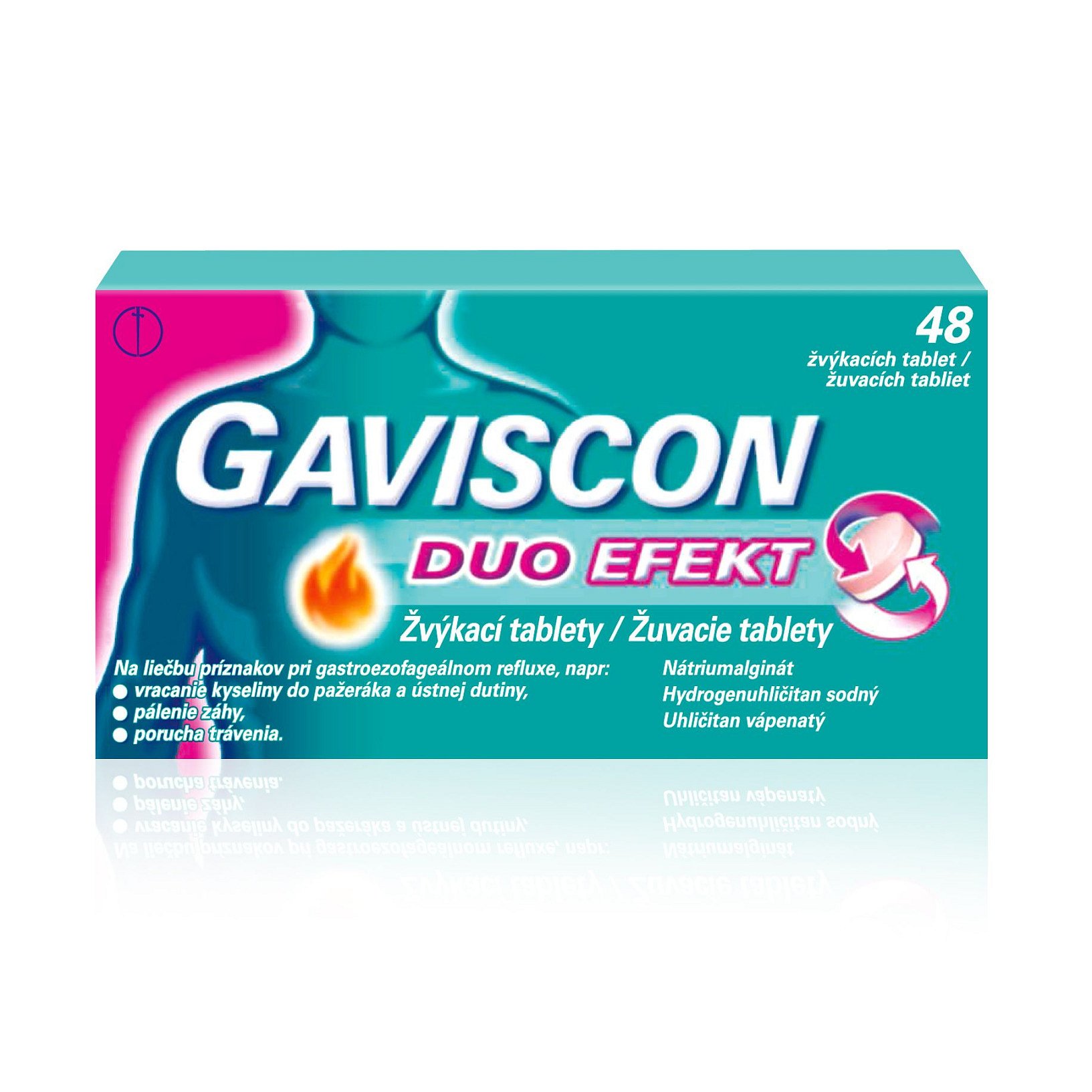 Gaviscon Duo Efect 48 žvýkacích tablet