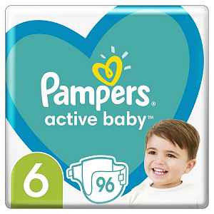 PAMPERS Active Baby 6 (13-18kg) 96ks MEGA PACK – jednorázové pleny