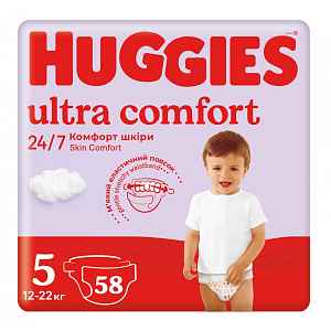 HUGGIES® Pleny jednorázové Ultra Comfort Jumbo 5, 58 ks