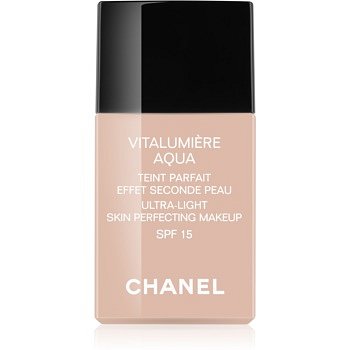 Chanel Vitalumière Aqua ultra lehký make-up pro zářivý vzhled pleti odstín 22 Beige Rosé SPF 15  30 ml