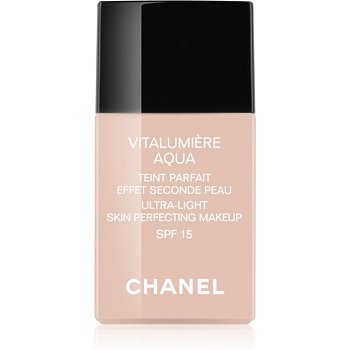 Chanel Vitalumière Aqua ultra lehký make-up pro zářivý vzhled pleti odstín 30 Beige SPF 15  30 ml