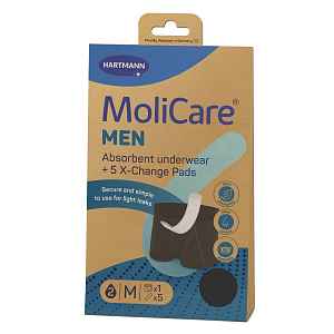 MoliCare MEN absorpční prádlo vel. M 1 ks + vložky X-Change 5 ks