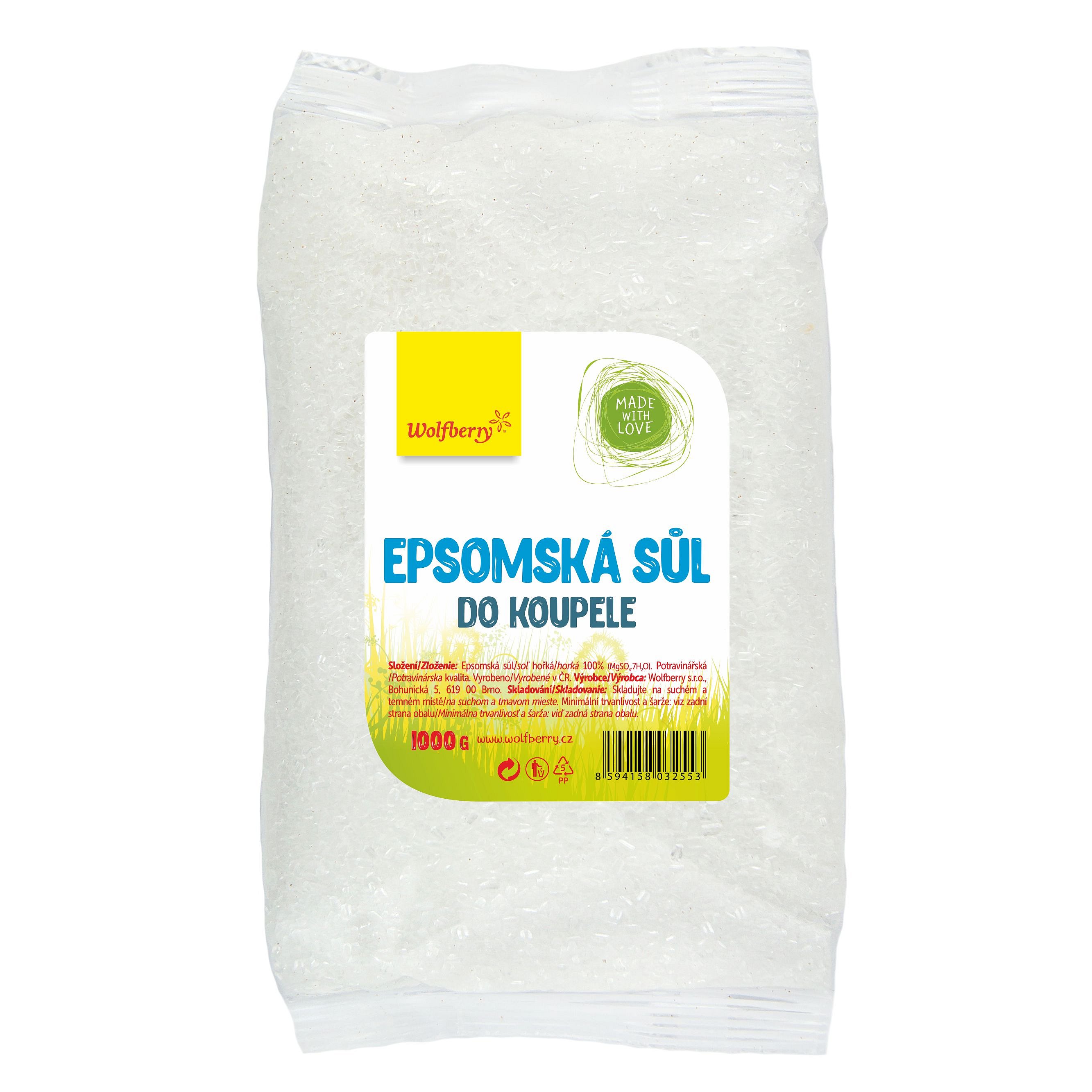 Wolfberry Epsomská sůl do koupele 1000g