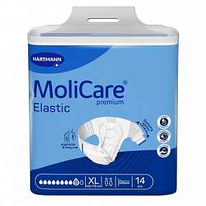 KALHOTKY ABSORPČNÍ MOLICARE PREMIUM ELASTIC EXTRA-LARGE BOKY 140-175CM,3900ML,14KS