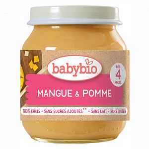 BABYBIO Mango a jablko 4m+ BIO 130 g