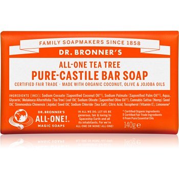 Dr. Bronner’s Tea Tree tuhé mýdlo  140 g