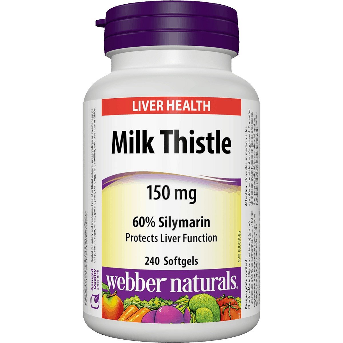 Webber Naturals Ostropestřec mariánský 150mg 240 tobolek