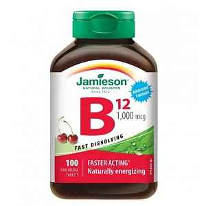 JAMIESON vit.B12 1000mcg třešeň tbl.100