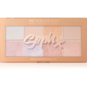 Makeup Revolution Soph X paleta rozjasňovačů 8×