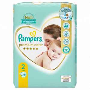 PAMPERS Premium Care 2 MINI 4-8kg  68 ks