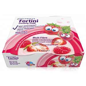 Fortini Creamy Fruit Multi Fibre Červené ovoce 4x100g