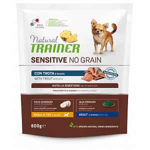 Trainer Natural Sensitive dog NO GRAIN MINI pstruh 800g