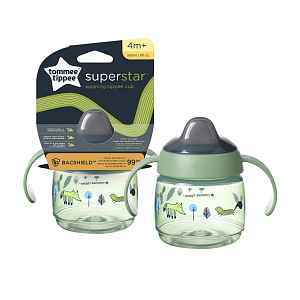 Tommee Tippee Netekoucí hrnek Superstar 4m+ Green 190 ml