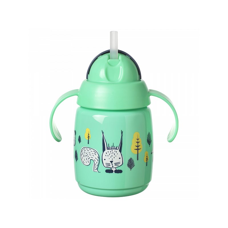 Tommee Tippee Netekoucí hrnek Superstar s brčkem 6m+ Green 300 ml