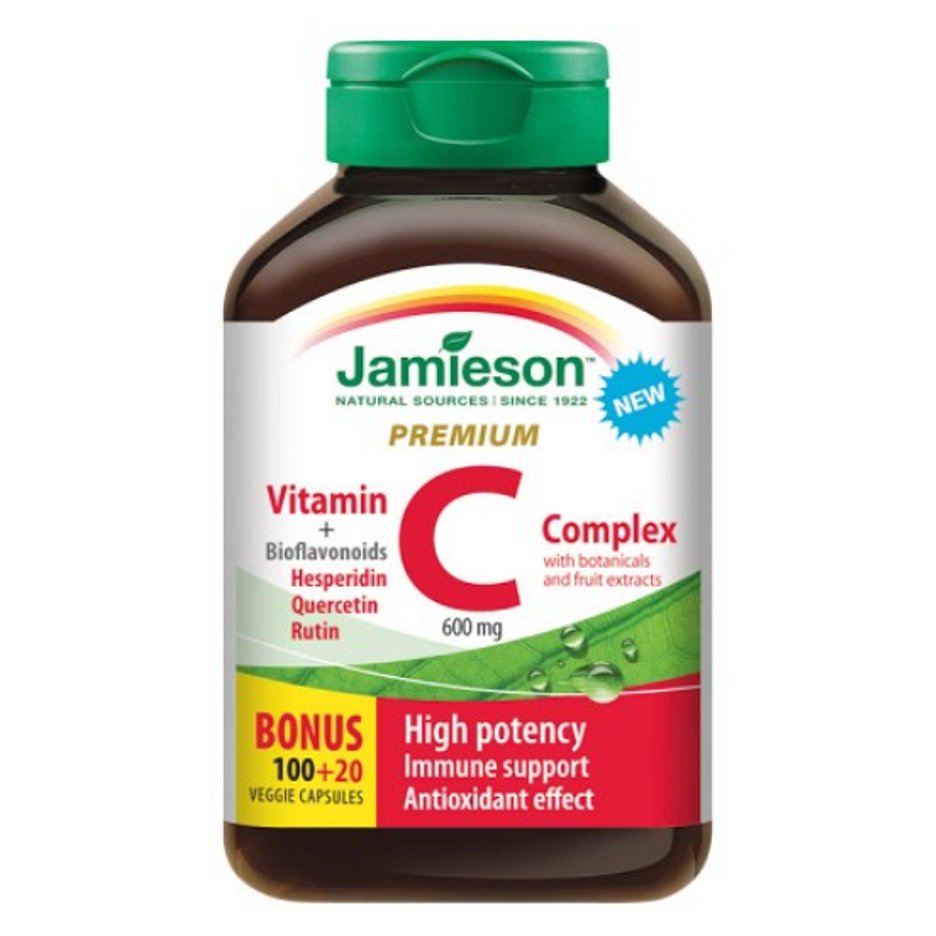 JAMIESON Vitamín C Premium 600 mg s bioflavonoidy 120 kapslí