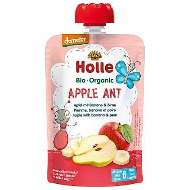 Holle Bio pyré - Apple Ant - Jablko a banán s hruškou 100g