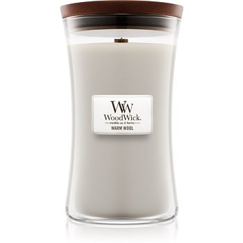 Woodwick Warm Wool vonná svíčka 609,5 g s dřevěným knotem