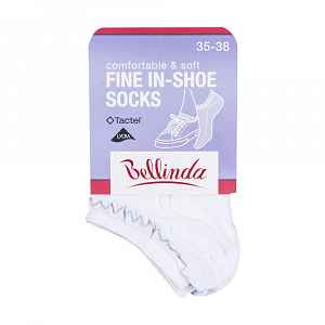 Bellinda FINE IN-SHOE vel. 35/38 dámské kotníkové ponožky 1 pár bílé