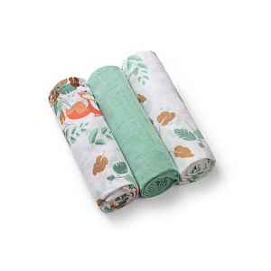 BABYONO Pleny mušelínové Super Soft 3 ks - Mint, 70x70 cm