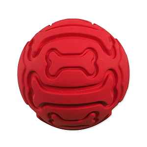 Dog Fantasy Míček gumový pískací 9 cm červený
