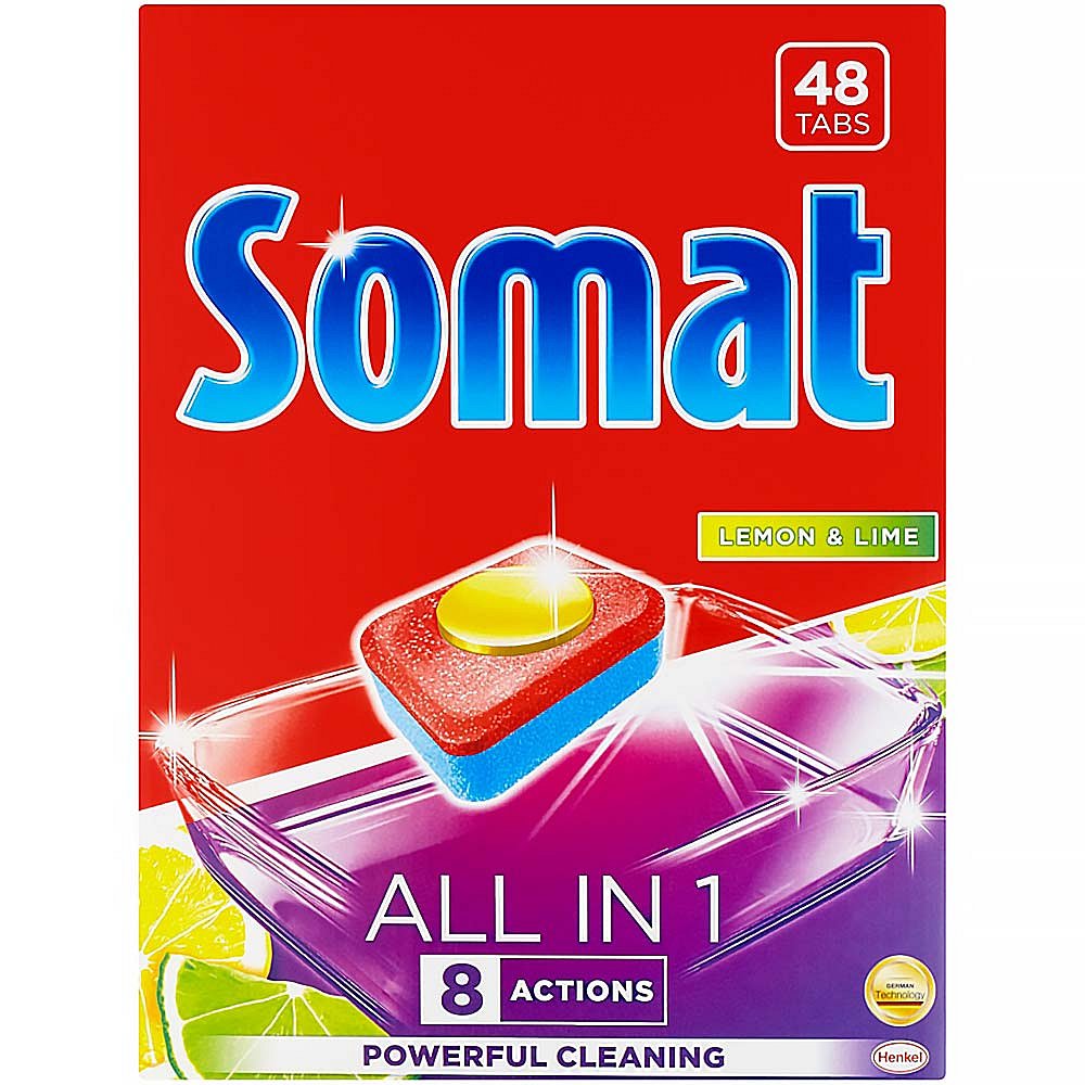 SOMAT All in 1 Lemon & Lime tablety do myčky na nádobí 48 tablet