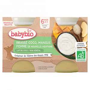 Babybio Brassé z kokosového mléka mango ananas 2x130g