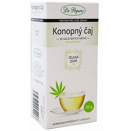 dr. Popov CBD Konopný čaj porcovaný 30 g