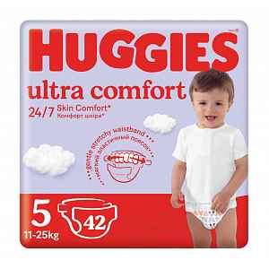 HUGGIES® Pleny jednorázové Ultra Comfort Jumbo 5 (11-25 ks), 42 ks