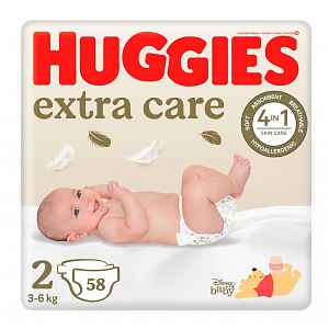 Huggies Extra Care 2, 58 ks