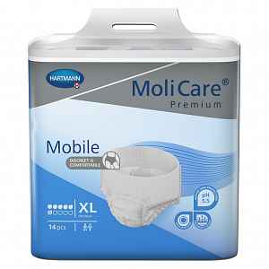 KALHOTKY ABSORPČNÍ MOLICARE MOBIL EXTRA LARGE BOKY 130-170CM,1862ML,14KS