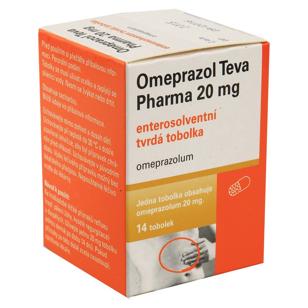 OMEPRAZOL TEVA PHARMA 20 MG 14X20MG Tobolky