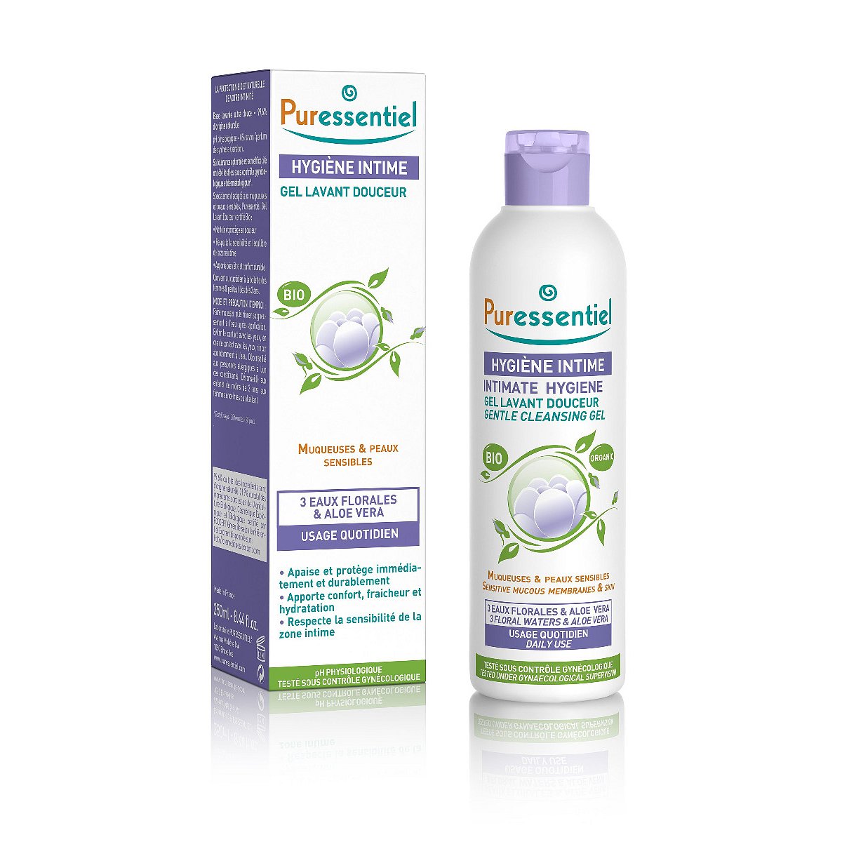 PURESSENTIEL ORGANIC Gel na intimní hygienu 250 ml