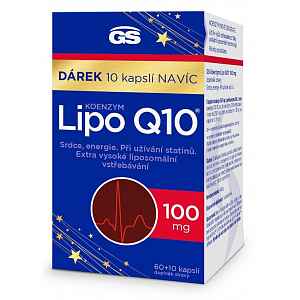 GS Koenzym Lipo Q10 100mg cps.60+10 dárek