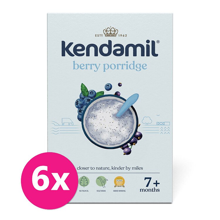 KENDAMIL Kaše mléčná s lesním ovocem 6 x 150 g