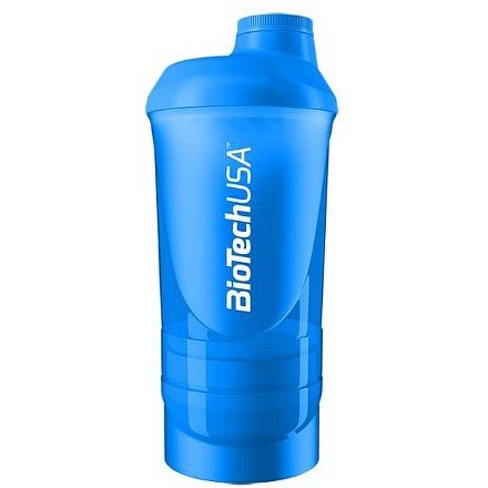 BiotechUSA Shaker Wave+ 600ml(+250ml+100ml) "Schocking Blue"