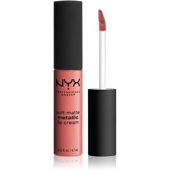 NYX Professional Makeup Soft Matte Metallic Lip Cream tekutá rtěnka s metalicky matným finišem odstín 06 Cannes 6,7 ml