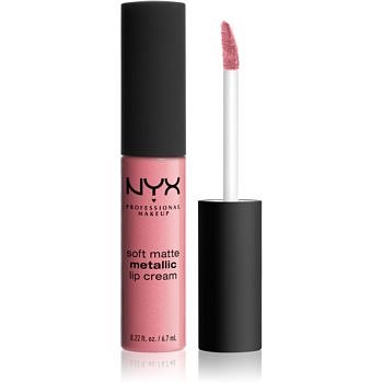 NYX Professional Makeup Soft Matte Metallic Lip Cream tekutá rtěnka s metalicky matným finišem odstín 10 Milan 6,7 ml