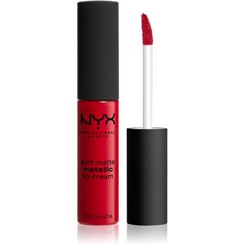 NYX Professional Makeup Soft Matte Metallic Lip Cream tekutá rtěnka s metalicky matným finišem odstín 01 Monte Carlo 6,7 ml