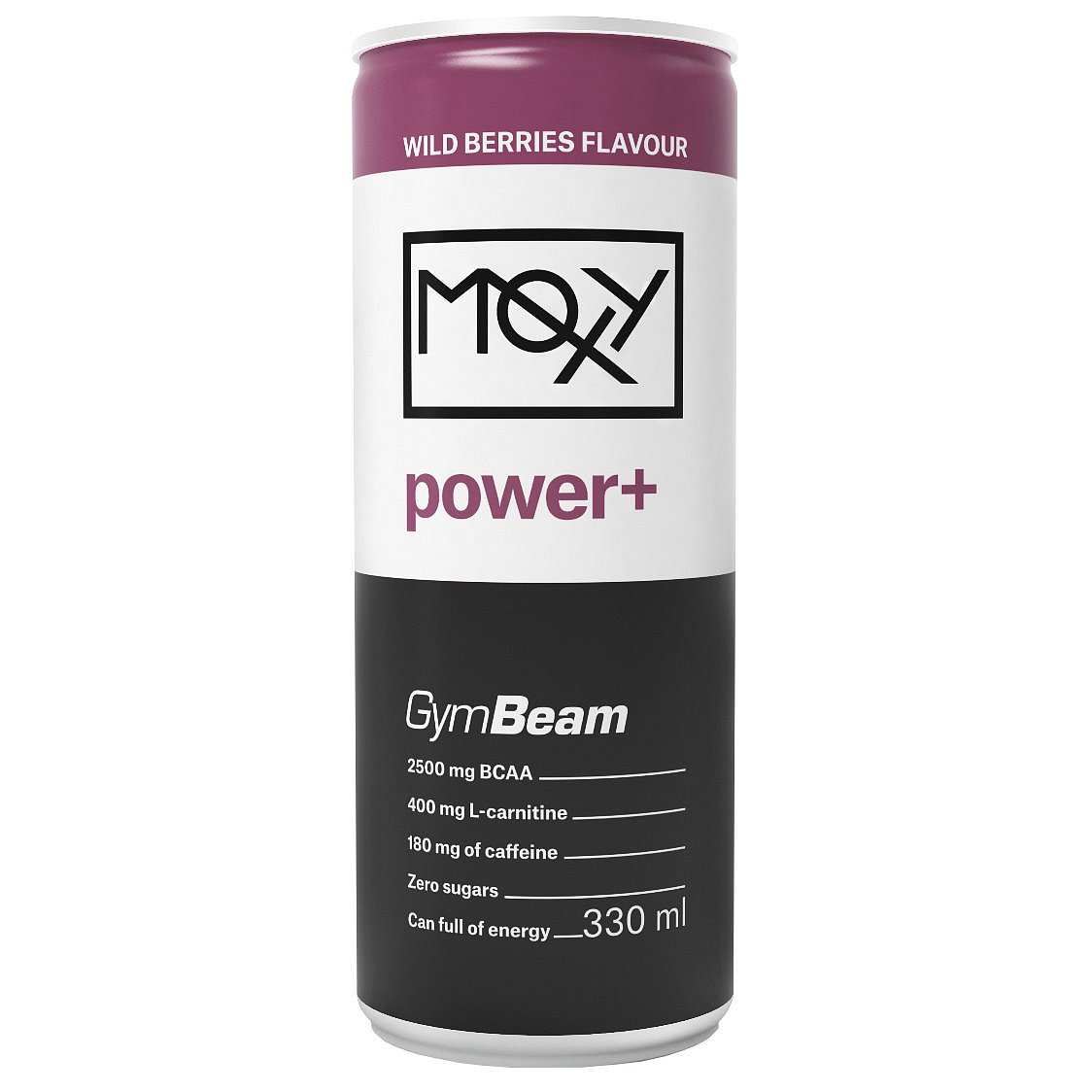 GymBeam Moxy Power+ Energy Drink Wild berries 330ml