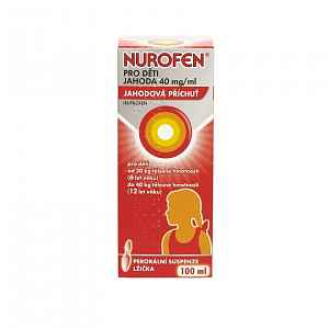 Nurofen Pro děti jahoda 40mg/ ml perorální suspenze 100ml