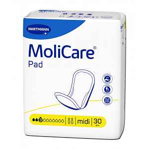 VLOŽKY ABSORPČNÍ MOLICARE PAD 3 KAPKY MIDI 481ML,30KS