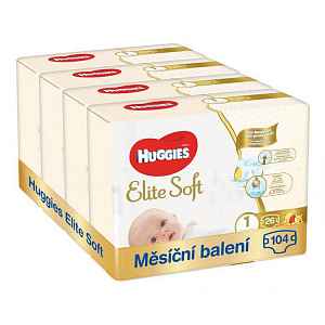 HUGGIES Elite Soft 1 (104 ks) měsíční balení - jednorázové pleny