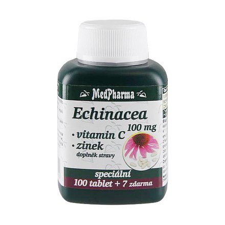 MedPharma Echinacea 100 mg+vitamín C+zinek tablety 107