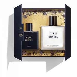 CHANEL BLEU DE CHANEL CASE PARFUM SET PARFÉM 50 ML A HYDRATAČNÍ KRÉM 3 V 1 90 ML  pánská